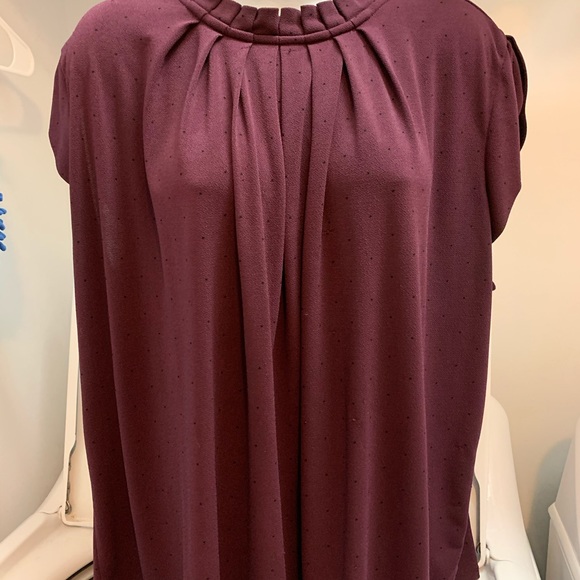 Elle Tops - 🌈💜Elle casual blouse purple w/ black polka dots